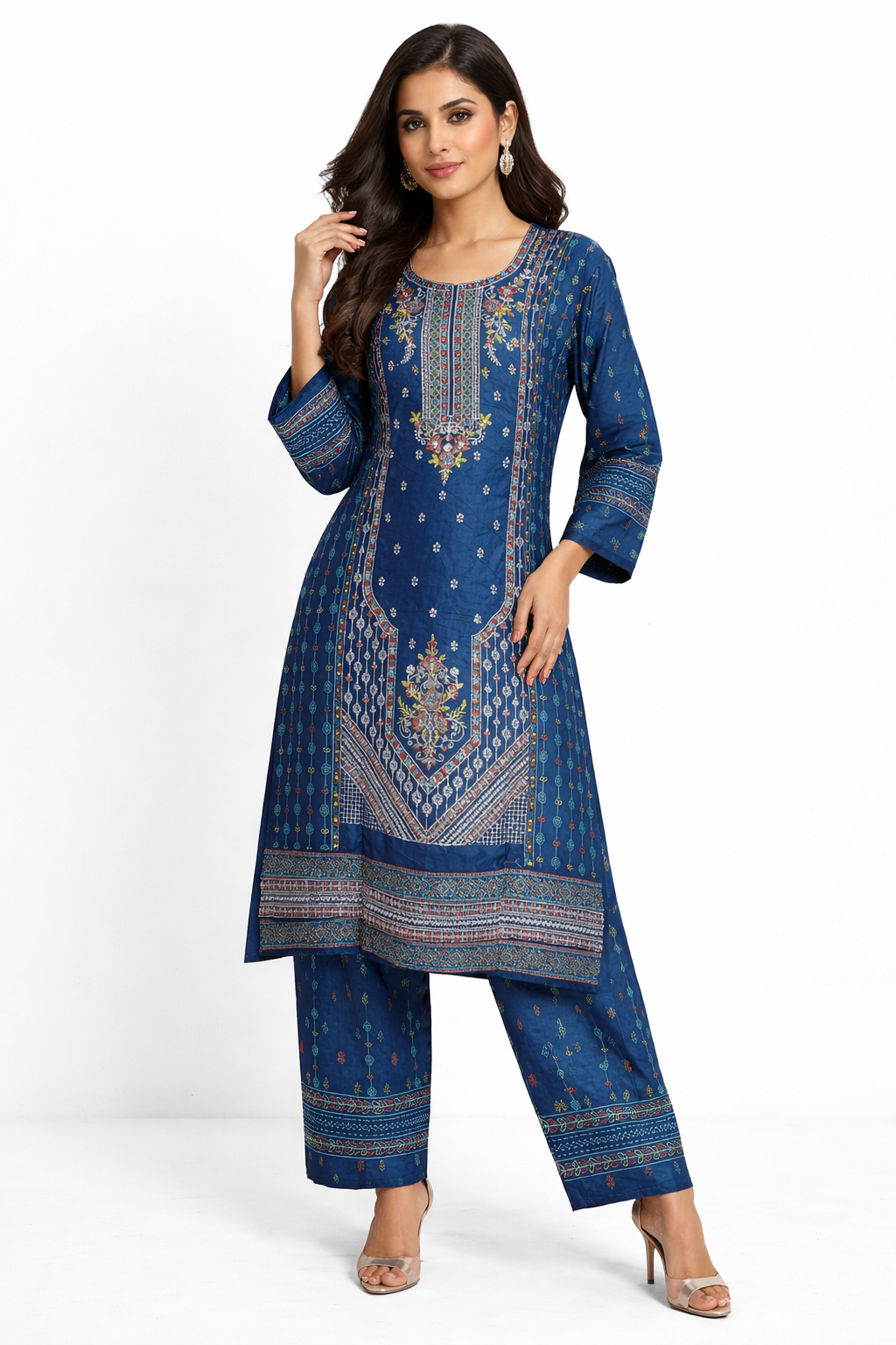 Royal Bloom Navy Blue Two-Piece